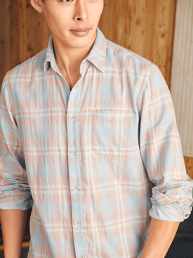 SUNWASHED CHAMBRAY SHIRT, CORAL BAY PLAID