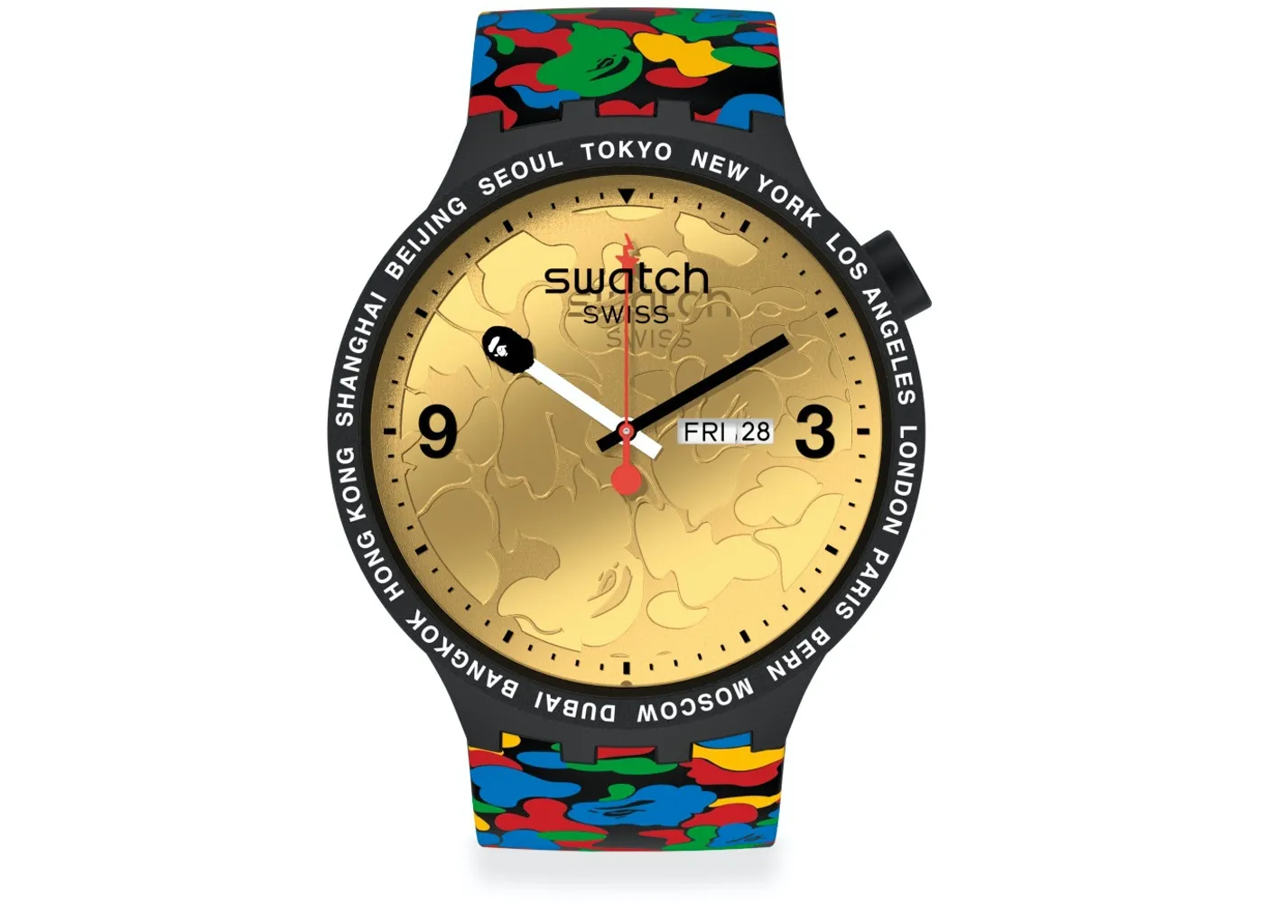 Swatch x Bape Black Camo