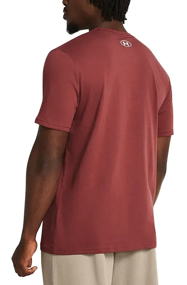 T-Shirt Under Armour Sportstyle Left Chest - Cinna Red/White - men´s