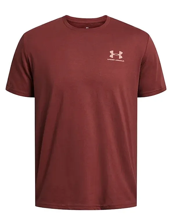 T-Shirt Under Armour Sportstyle Left Chest - Cinna Red/White - men´s