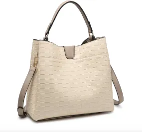 Tati Satchel Woven Light Beige