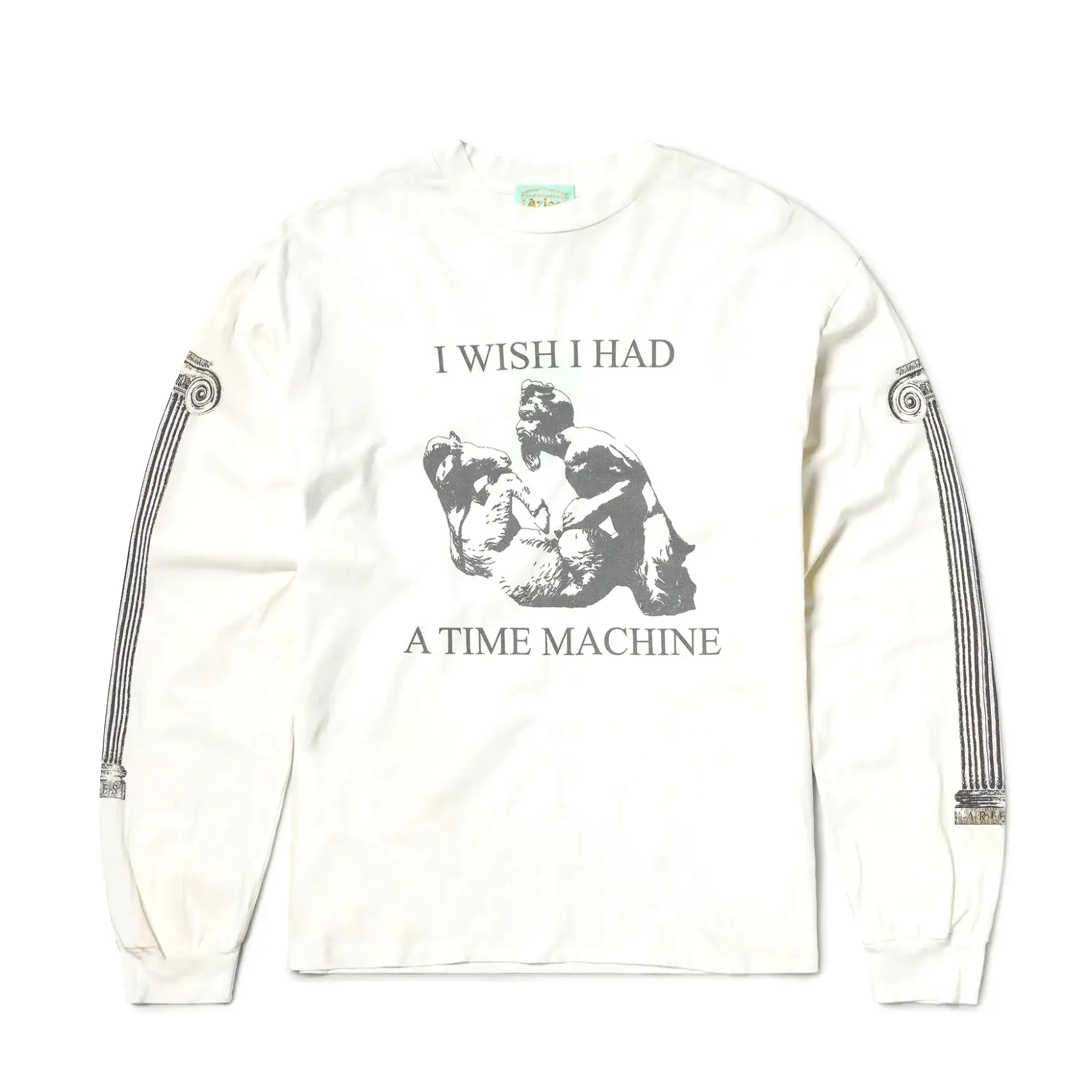 TIME MACHINE LS TEE STAINED WHITE