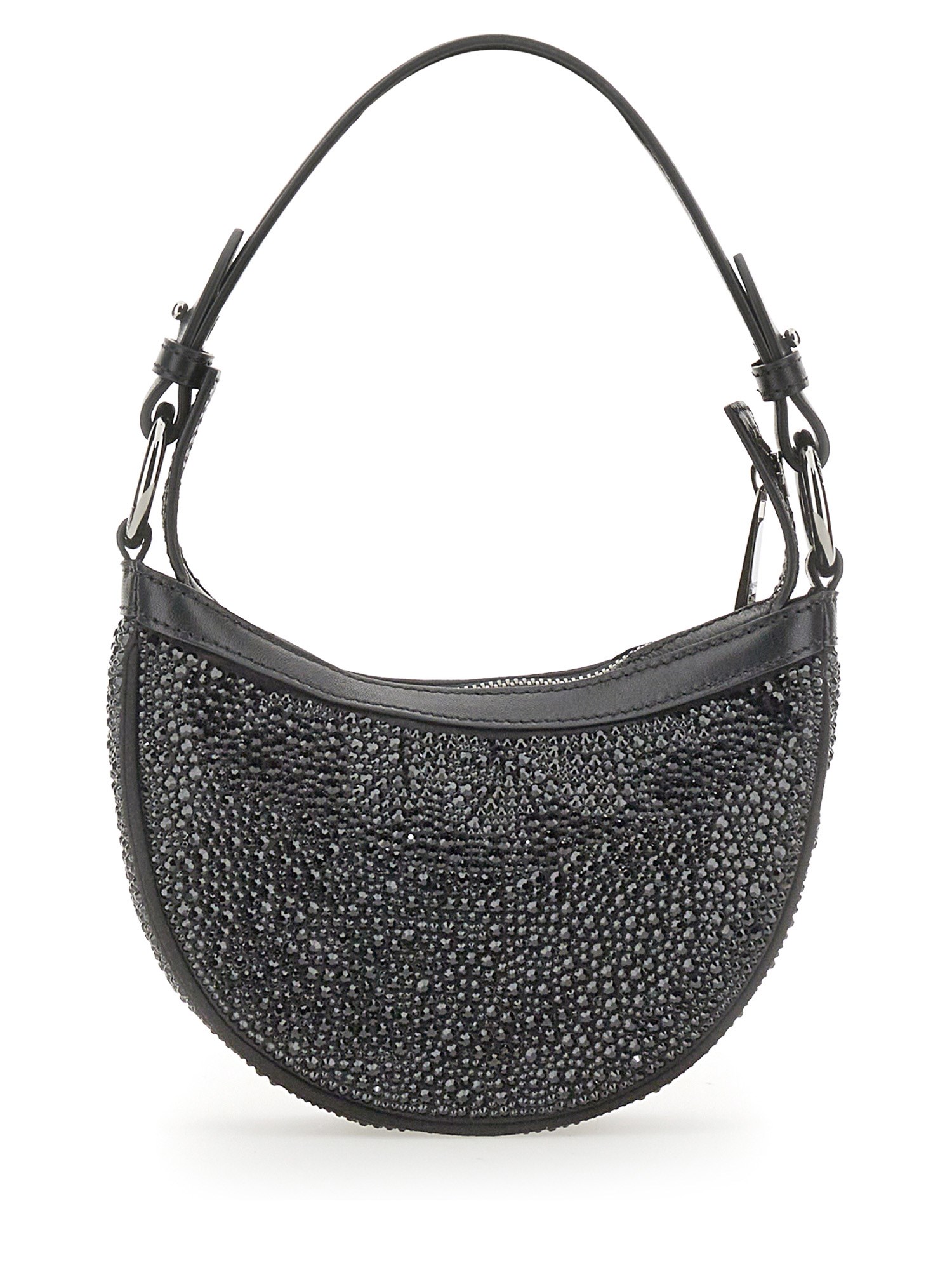 VERSACE    MINI HOBO BAG WITH REPEAT CRYSTALS