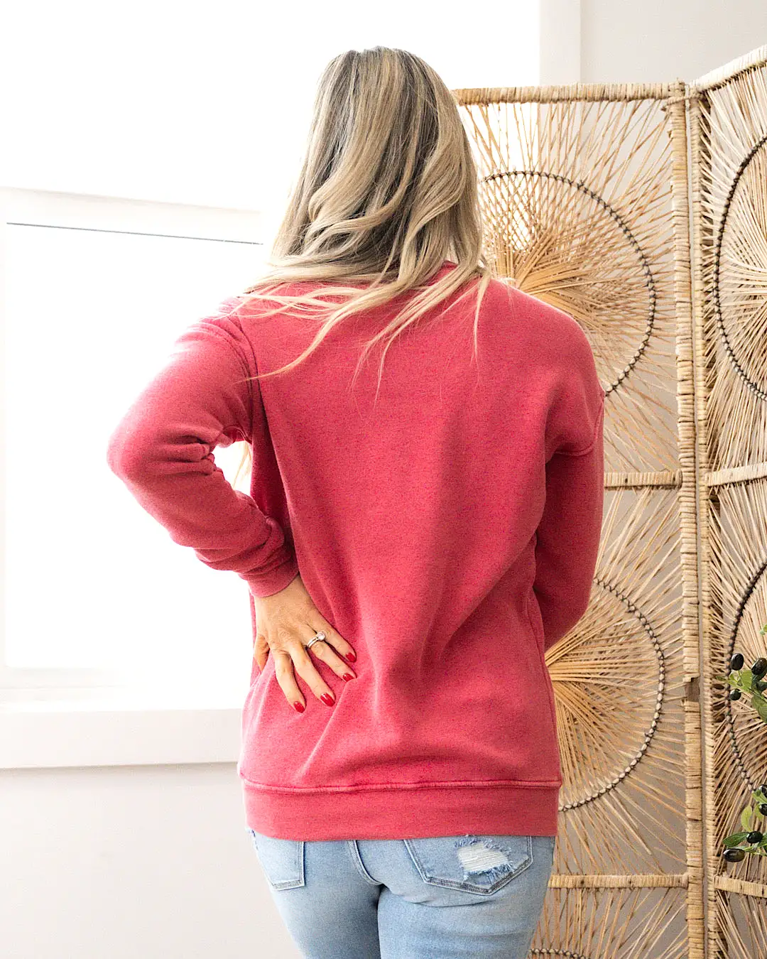 Vintage Crewneck Sweatshirt - Mineral Scarlet Red