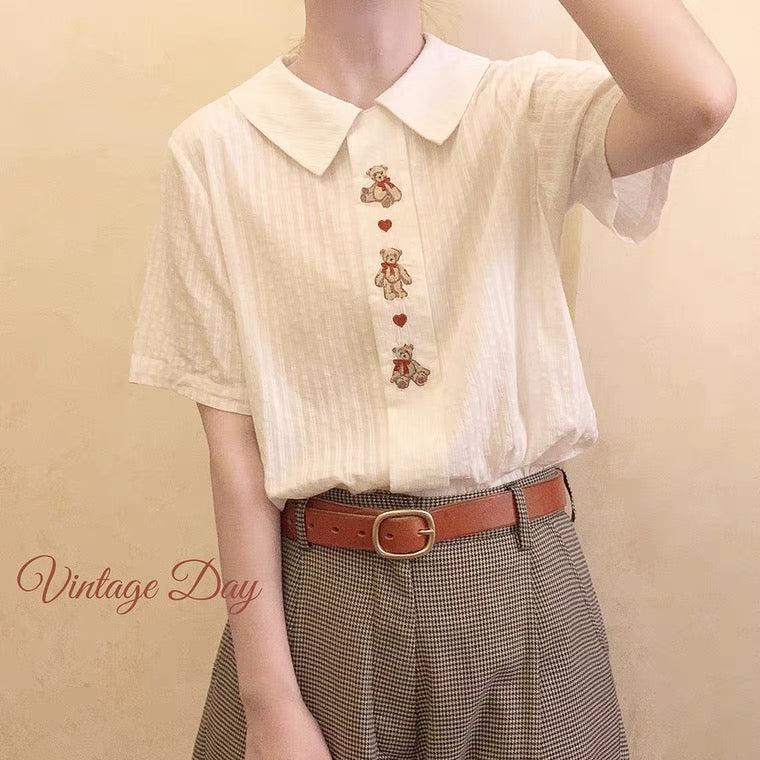 Vintage cute teddy bear shirt BY7021