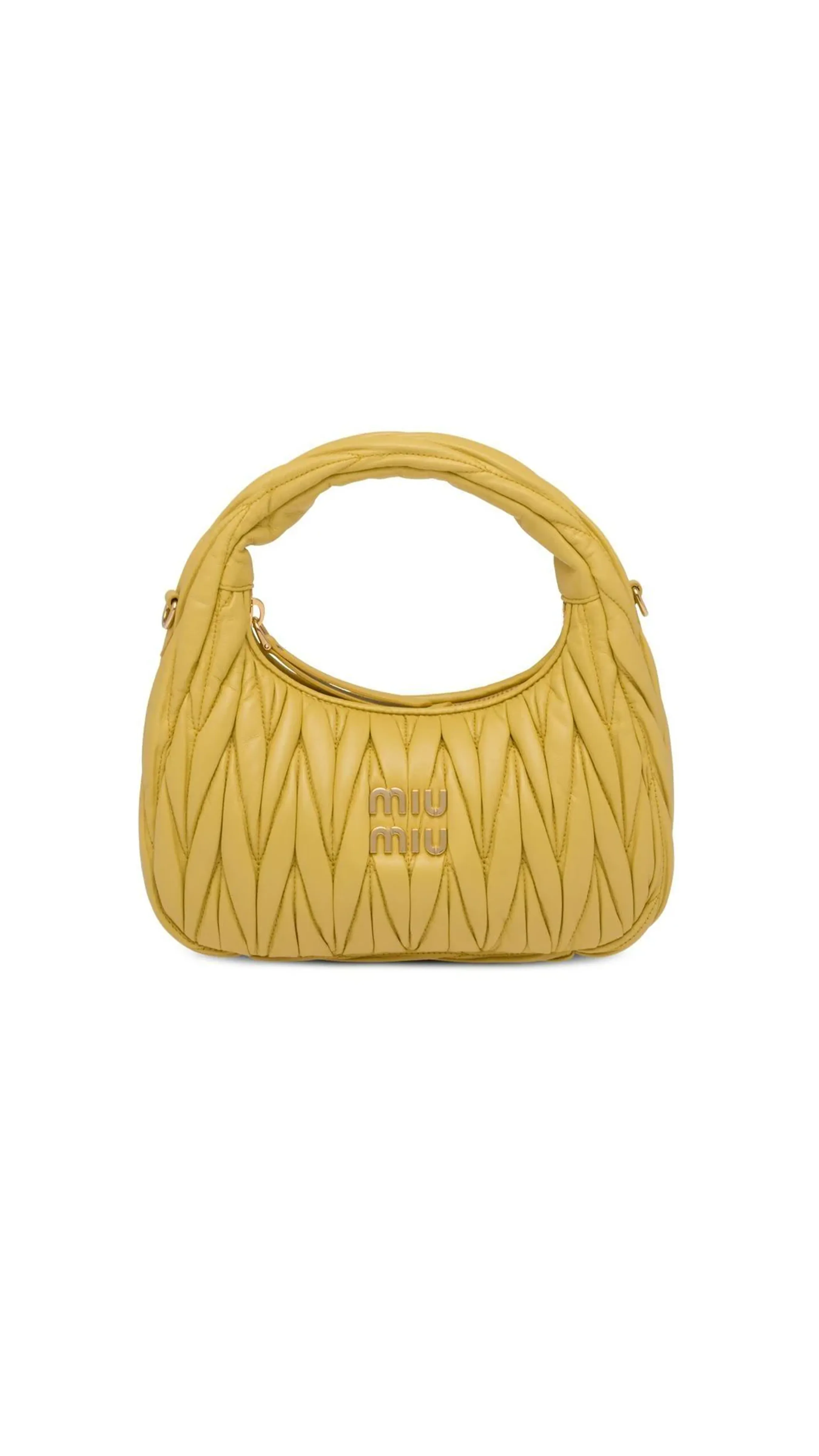 Wander Matelassé Nappa Leather Mini Hobo Bag - Pineapple