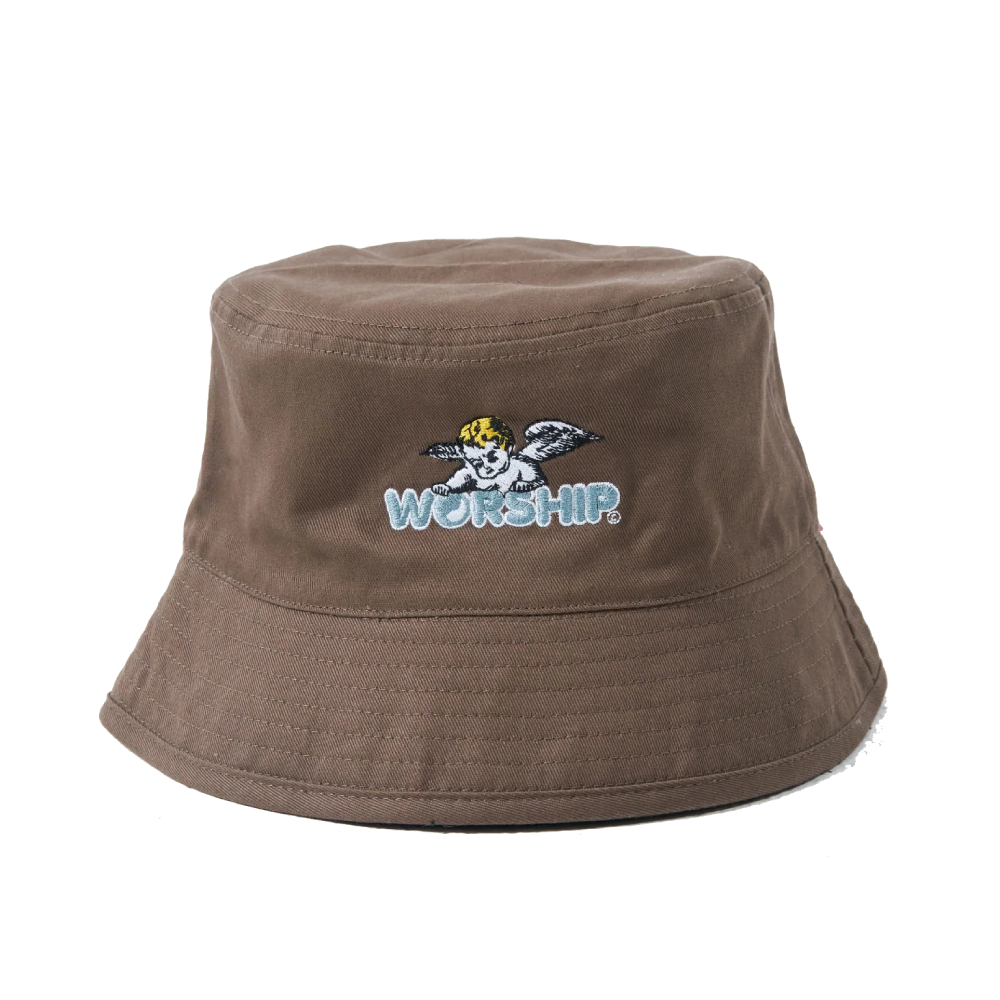 Worship Big Baby Reversible Bucket Hat Brown