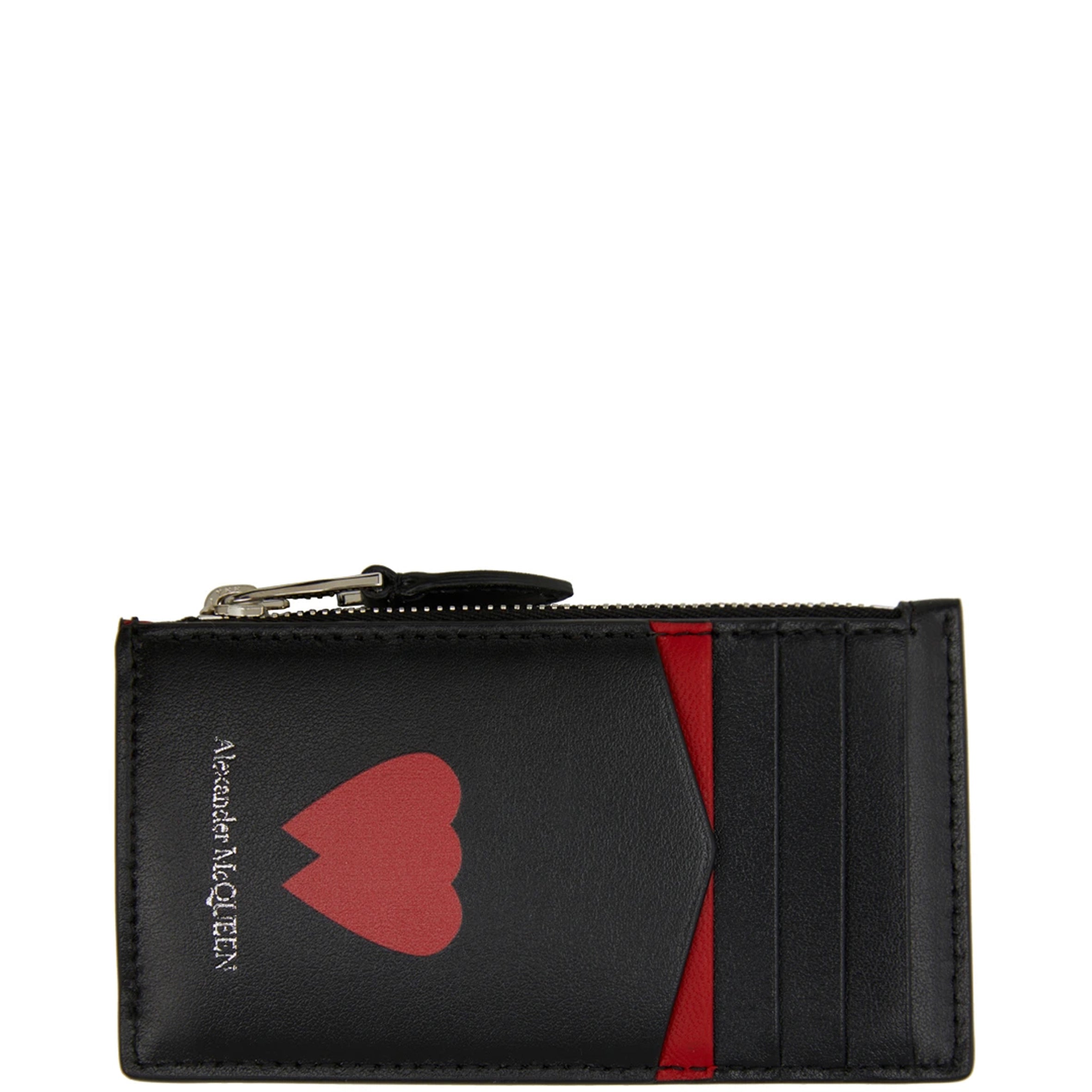 Zip Cardholder Heart, Black